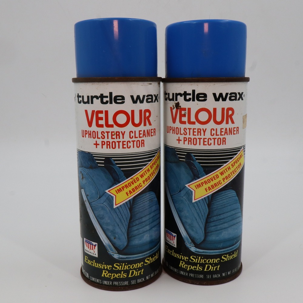 Turtle Wax Velour Upholstery Cleaner Protector 2pk 14oz Vintage 1984 T-254 USA